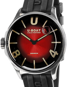 U-Boat 9500 Darkmoon Red SS Soleil Mens Watch 40mm