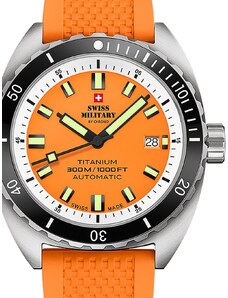 Swiss Military by Chrono Swiss Military SMA34100.10 Diver Titanium Automatic 42mm 30ATM