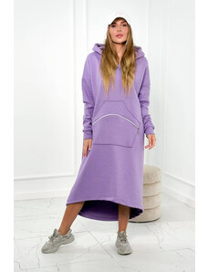 Kesi Insulated dress with a hood of purple