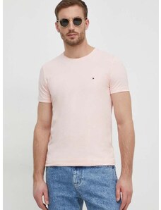 Tommy Hilfiger t-shirt rózsaszín, férfi, sima, MW0MW10800