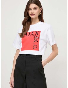 MAX&Co. pamut póló x CHUFY női, fehér