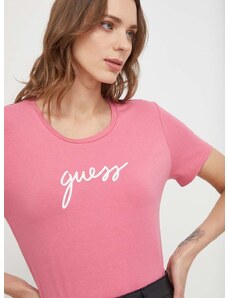 Guess t-shirt CARRIE női, rózsaszín, O4RM09 KBBU1