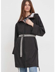 Geox rövid kabát W4522P-T3073 W DIANTHA női, fekete, átmeneti, oversize