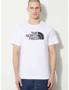 The North Face pamut póló M S/S Easy Tee fehér, férfi, nyomott mintás, NF0A87N5FN41