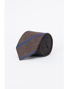 ALTINYILDIZ CLASSICS Men's Brown-Navy Blue Patterned Tie