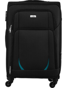 Peterson fekete unisex utazóbőrönd mérete S PTN 5219-S
