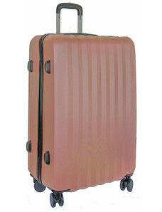 69 cm magas rozgold színű 4 dupla kerekű műanyag Bőrönd Vanko