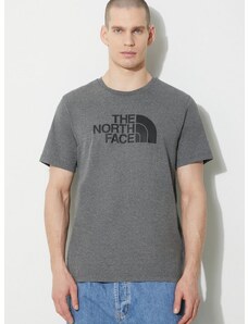 The North Face t-shirt M S/S Easy Tee szürke, férfi, nyomott mintás, NF0A87N5DYY1