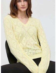Twinset pulóver kasmír keverékből könnyű, sárga
