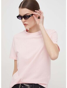 Superdry pamut póló női, rózsaszín
