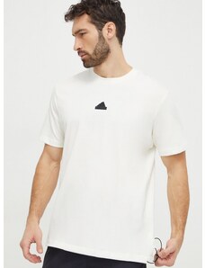 adidas pamut póló bézs, férfi, nyomott mintás, IR5175