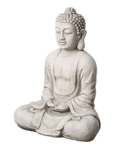 Szobor Buddha Szürke Etnikai 61,5 x 35 x 78,5 cm
