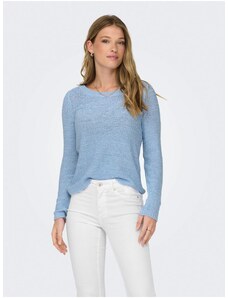 Light blue women's basic sweater ONLY Geena - Women