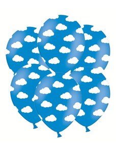 PartyDeco Kék lufi - Felhők 50 db