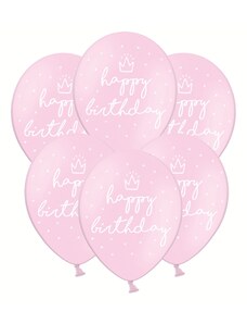 PartyDeco Rózsaszín lufi - Boldog szülinapot 50 db