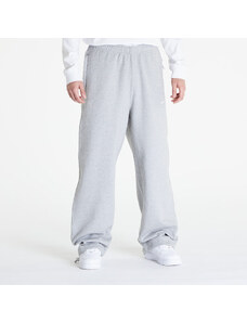 Férfi melegítőnadrágok Nike Solo Swoosh Men's Open-Hem Brushed-Back Fleece Pants Dk Grey Heather/ White