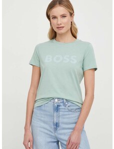 Boss Orange pamut póló BOSS ORANGE női, zöld