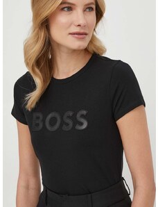 BOSS t-shirt női, fekete