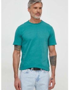 Desigual pamut póló zöld, férfi, sima