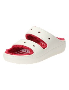 Crocs Papucs 'ClassicCozzzyHolidaySweater' piros / fehér