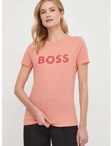 Boss Orange pamut póló BOSS ORANGE női, piros