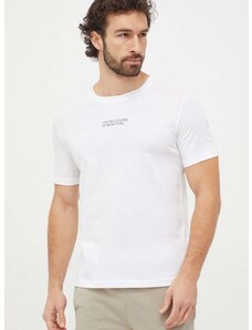 United Colors of Benetton pamut póló fehér, férfi, nyomott mintás