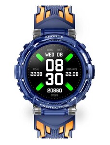 Smart Watch HT25 telefon funkciós sport okosóra fiataloknak - kék-narancs