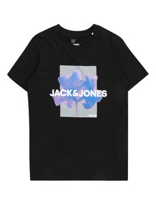 Jack & Jones Junior Póló 'FLORALS' kék / lila / fekete / fehér
