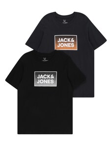 Jack & Jones Junior Póló 'STEEL' tengerészkék / korál / fekete / fehér