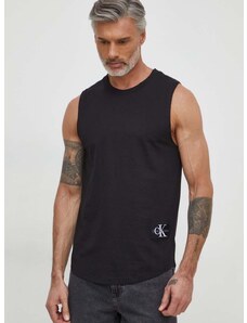 Calvin Klein Jeans pamut póló fekete, férfi