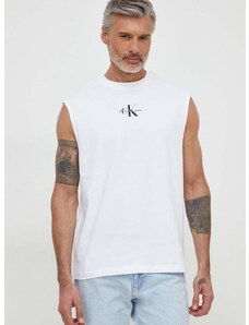 Calvin Klein Jeans pamut póló fehér, férfi