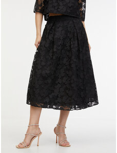 Orsay Black Women's Lace Midi Skirt - Women's