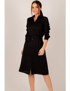 armonika női fekete hosszú ingruha