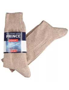 PRINCE gumi nélküli zokni 3 páras csomagban, bézs 44-46