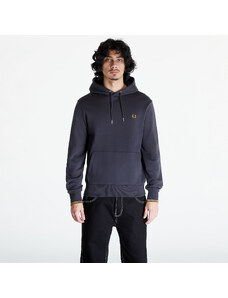 Férfi kapucnis pulóver FRED PERRY Tipped Hooded Sweatshirt Anchgrey/ Dkcaram