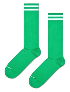 Happy Socks zokni Solid Sneaker Thin Crew zöld
