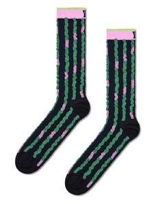 Happy Socks zokni Ruffled Stripe fekete