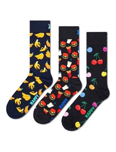 Happy Socks zokni Classic Banana 3 pár fekete
