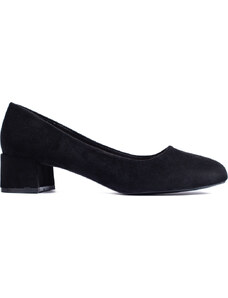 Goodin Fekete velúr alacsony sarkú női cipő GD-FL490B