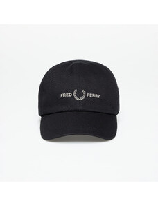 Sapka FRED PERRY Graphic Branded Twill Cap Black/ Warm Grey