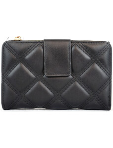 Bagnet Női pénztárca steppent mintával, műbőr, fekete