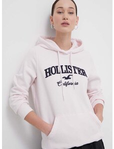 Hollister Co. felső rózsaszín, női, nyomott mintás, kapucnis