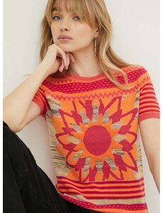Desigual t-shirt női, narancssárga