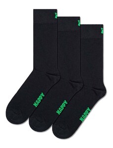 Happy Socks zokni Solid Socks 3 pár fekete