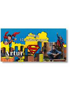 Personal Születésnapi banner fényképpel - Superman