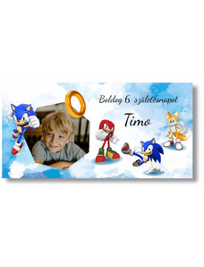 Personal Születésnapi banner fényképpel - Sonic