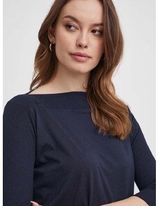 Sisley t-shirt női, sötétkék