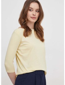 Sisley t-shirt női, sárga