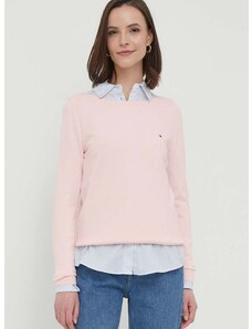 Tommy Hilfiger pulóver könnyű, női, rózsaszín, WW0WW40099