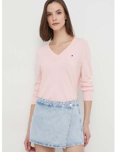 Tommy Hilfiger pulóver könnyű, női, rózsaszín